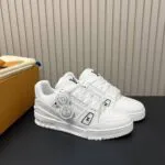 1AIKRG L.V Trainer Sneaker Pharrell Williams and Nigo Plain Calf Leather - 1AIKRZ 2 1AIKRG L.V Trainer Sneaker Pharrell Williams and Nigo Plain Calf Leather
