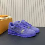 1ADHAF L.V Trainer Sneaker Grained Calf Leather - 1AHWTL 2 1ADHAF L.V Trainer Sneaker Grained Calf Leather