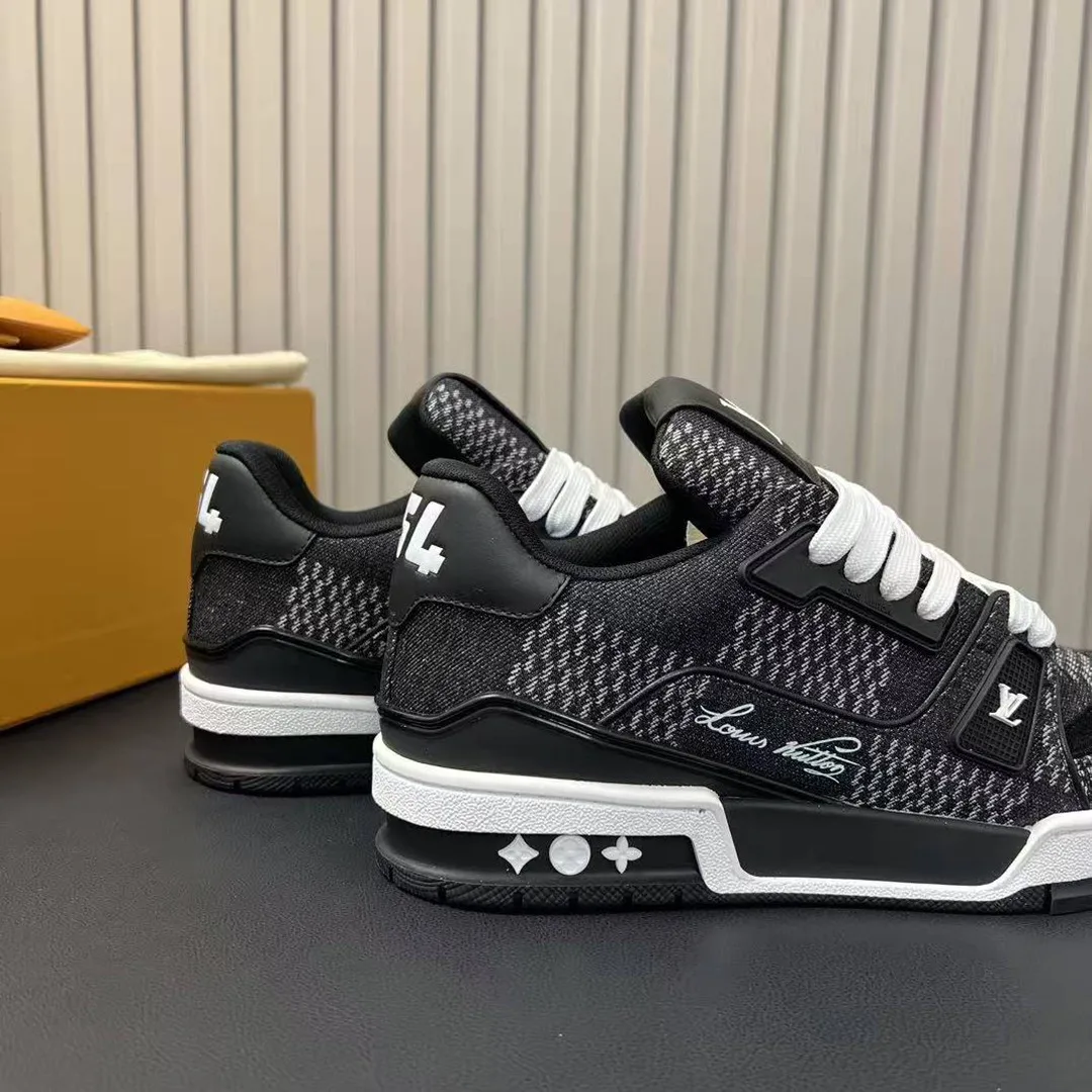 1AD6DV L.V Trainer Sneaker Damier 3D Denim