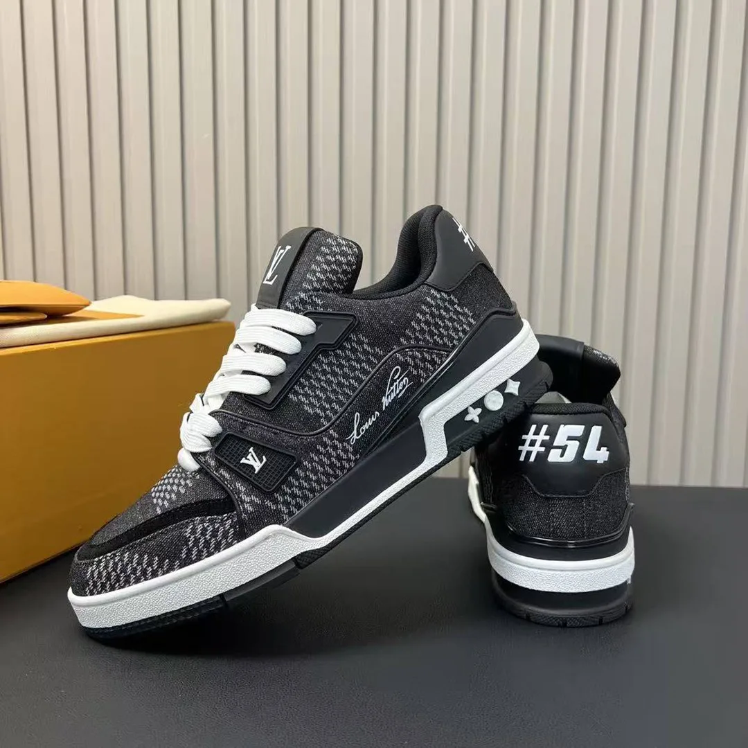1AD6DV L.V Trainer Sneaker Damier 3D Denim