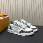 1ADF0U L.V Trainer Sneaker Monogram Denim and Technical Mesh - 1ABOD3 2 1ADF0U L.V Trainer Sneaker Monogram Denim and Technical Mesh