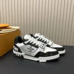 1ABOD3 L.V Trainer Sneaker Monogram Denim and Technical Mesh - 1ADF0U 1 1ABOD3 L.V Trainer Sneaker Monogram Denim and Technical Mesh