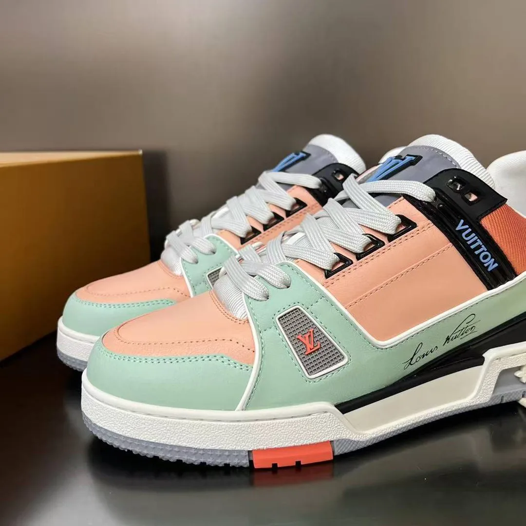 1ACFLO L.V Trainer Sneaker Vintage-effect Calf Leather