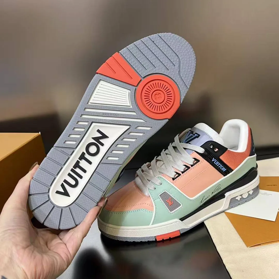1ACFLO L.V Trainer Sneaker Vintage-effect Calf Leather