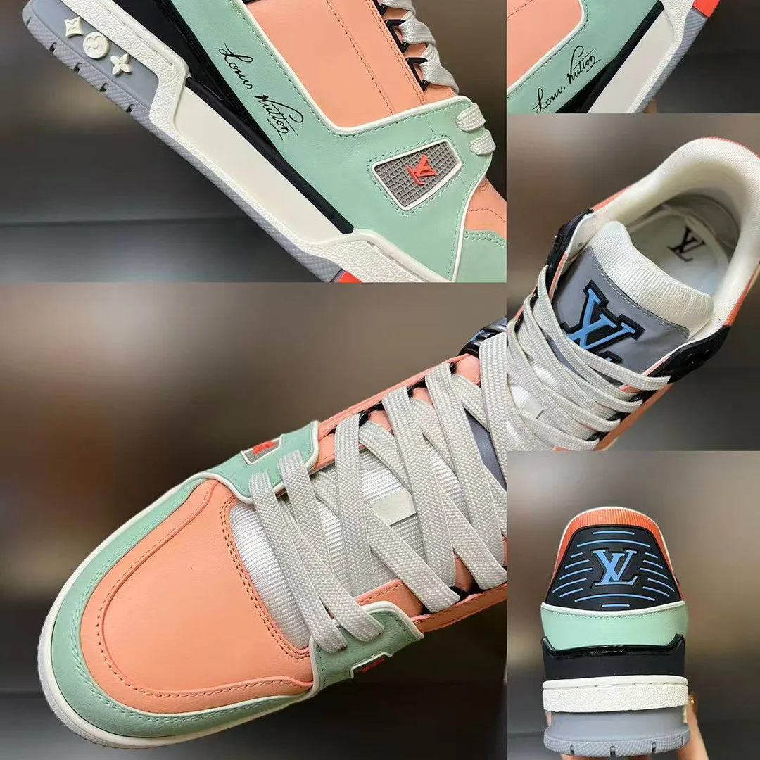 1ACFLO L.V Trainer Sneaker Vintage-effect Calf Leather