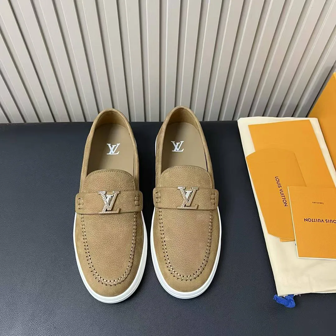 1AHQLK L.V Resort Loafer Monogram Grained Nubuck Calf Leather