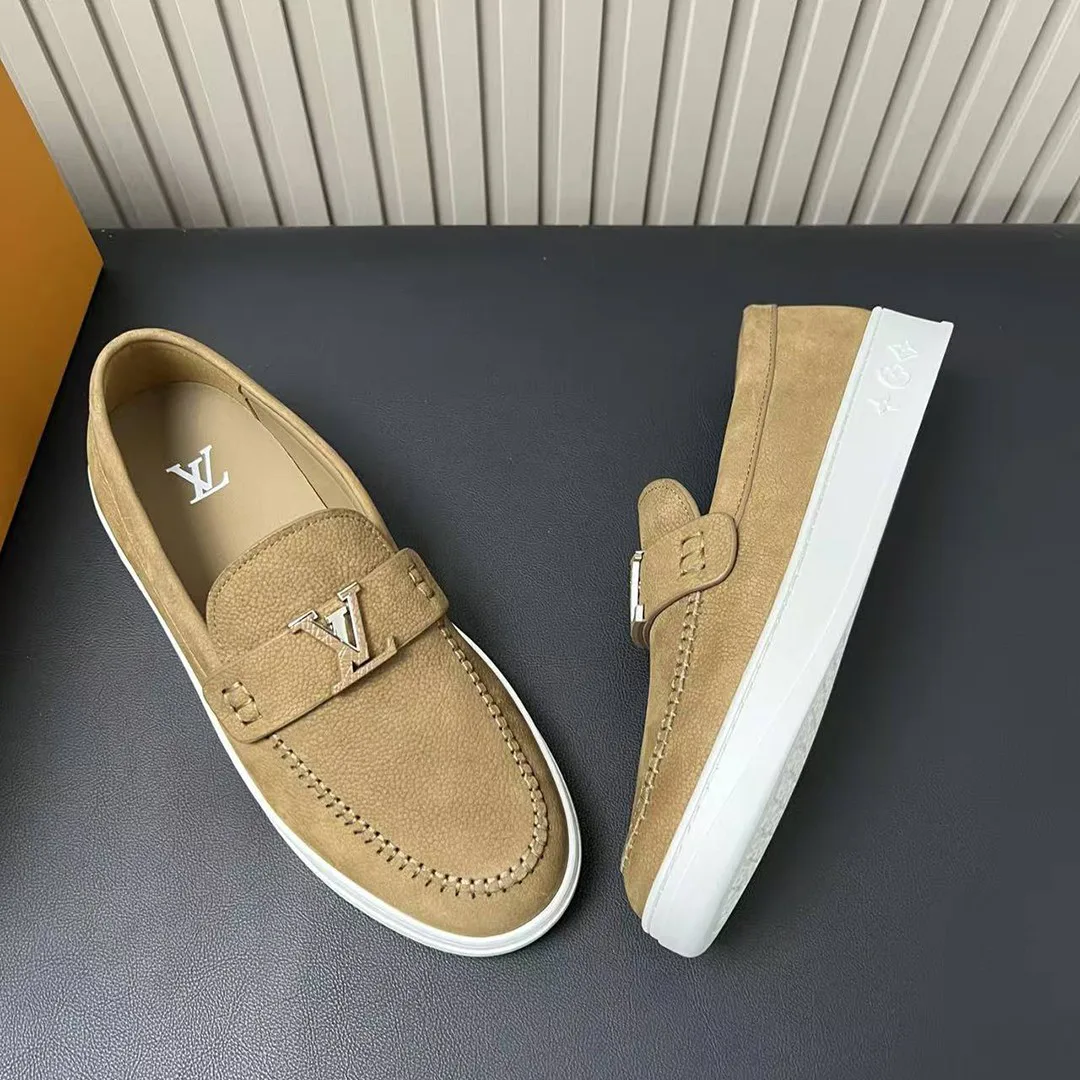 1AHQLK L.V Resort Loafer Monogram Grained Nubuck Calf Leather