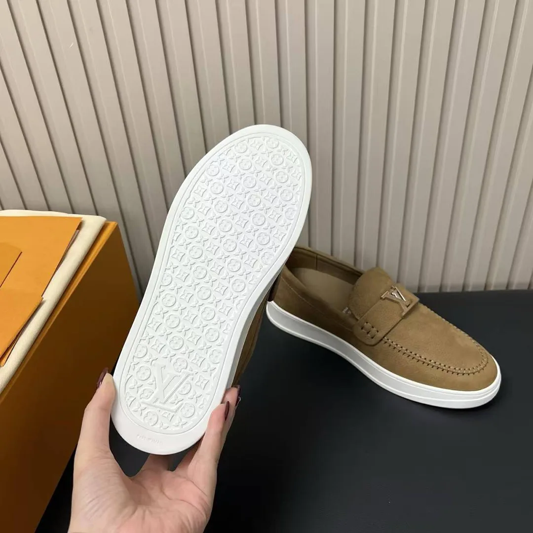 1AHQLK L.V Resort Loafer Monogram Grained Nubuck Calf Leather