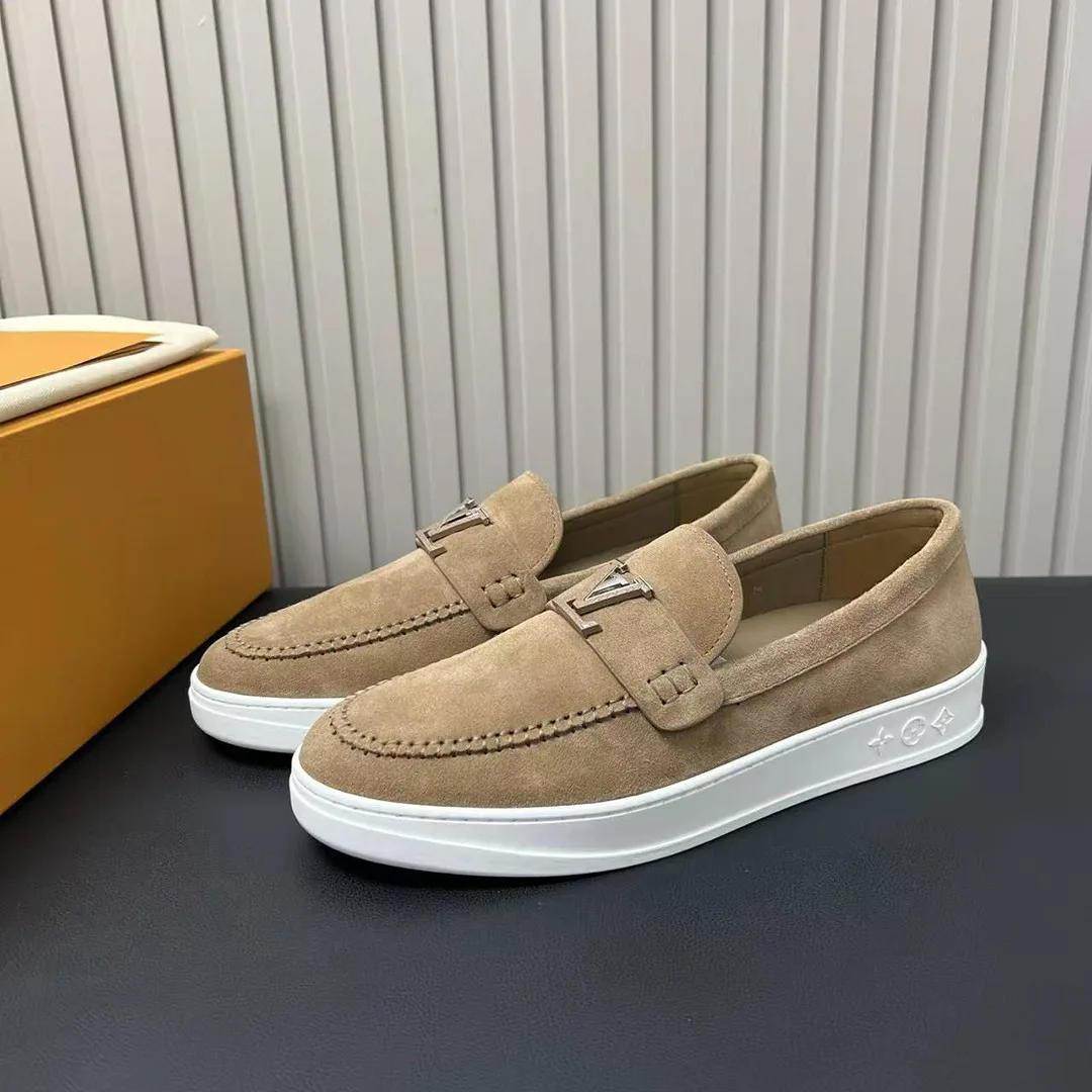 1AIYOQ L.V Resort Loafer Suede Calf Leather