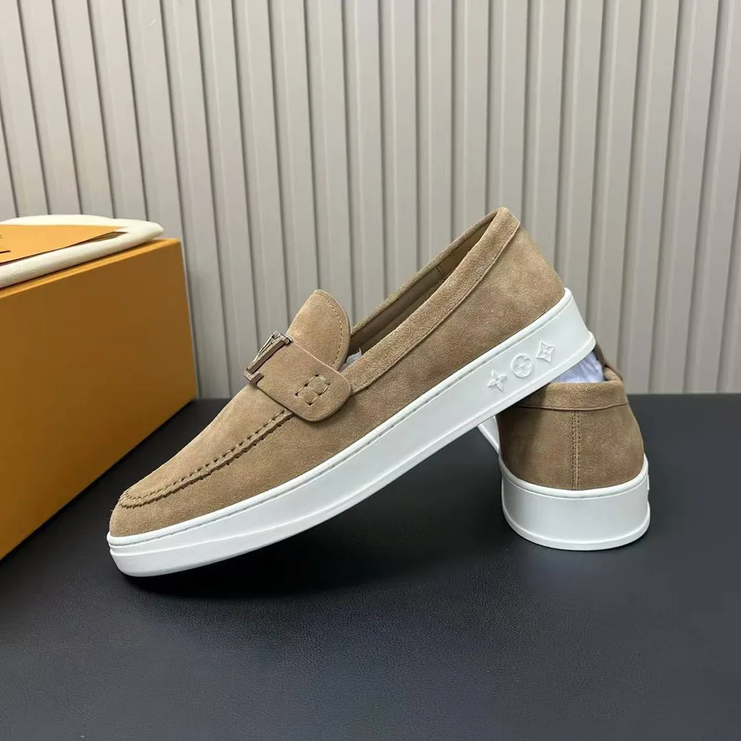 1AIYOQ L.V Resort Loafer Suede Calf Leather