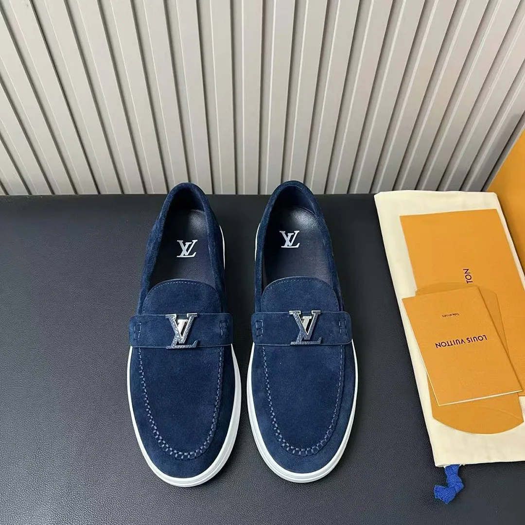 1AIYO0 L.V Resort Loafer Suede Calf Leather
