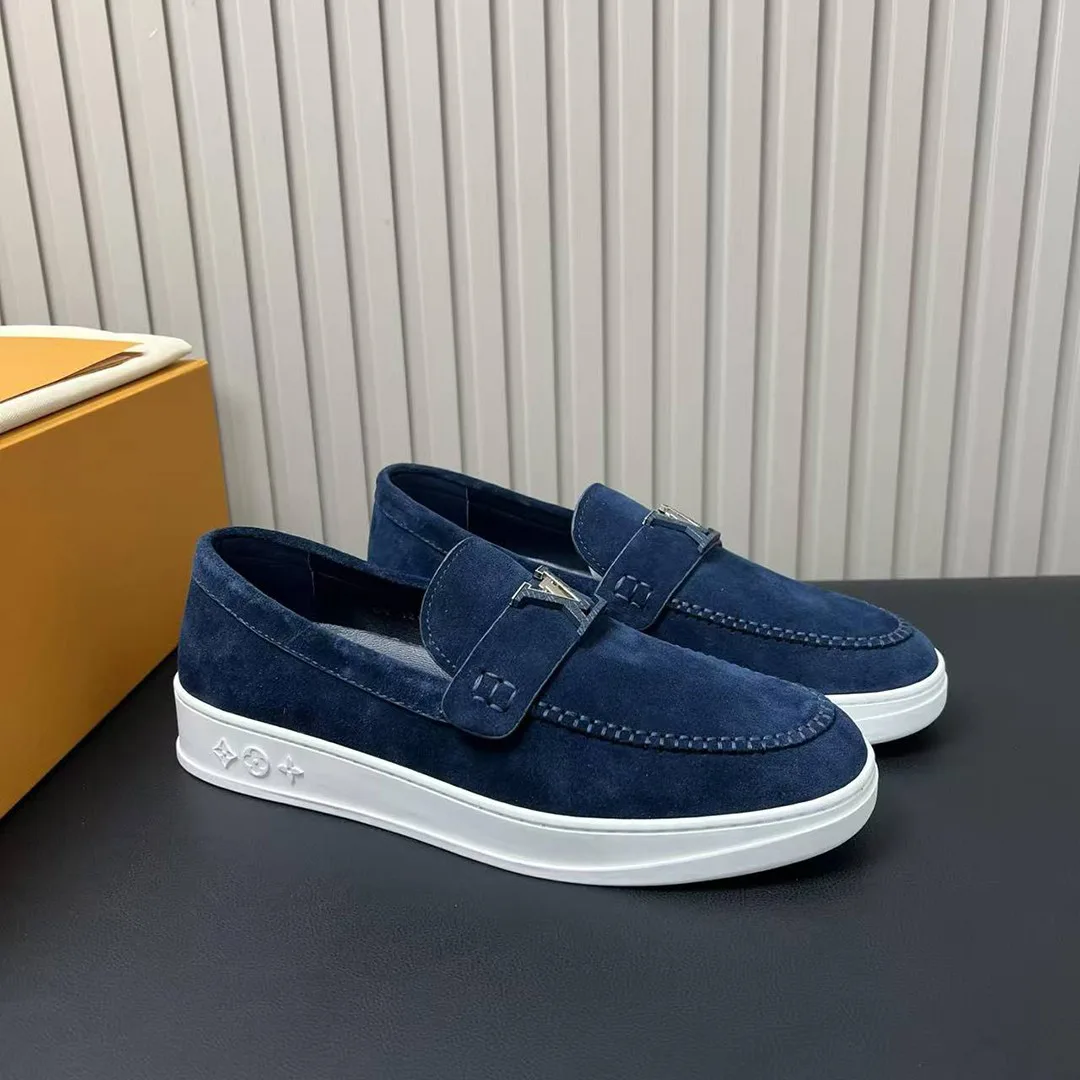 1AIYO0 L.V Resort Loafer Suede Calf Leather