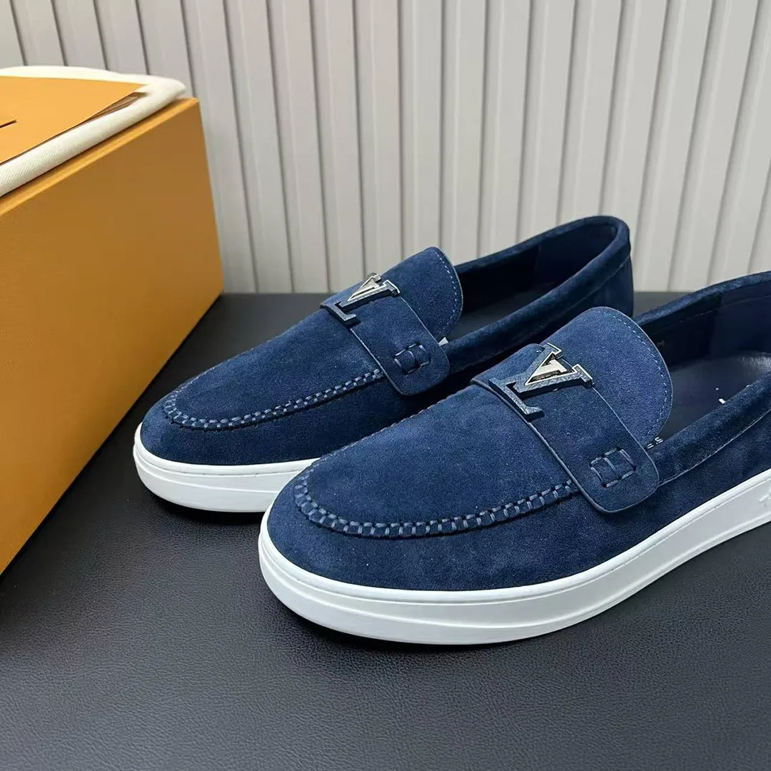 1AIYO0 L.V Resort Loafer Suede Calf Leather