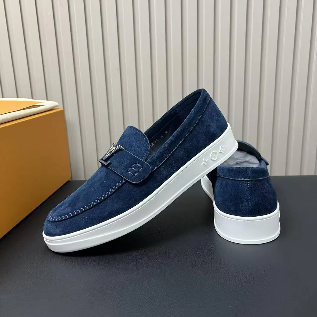 1AIYO0 L.V Resort Loafer Suede Calf Leather