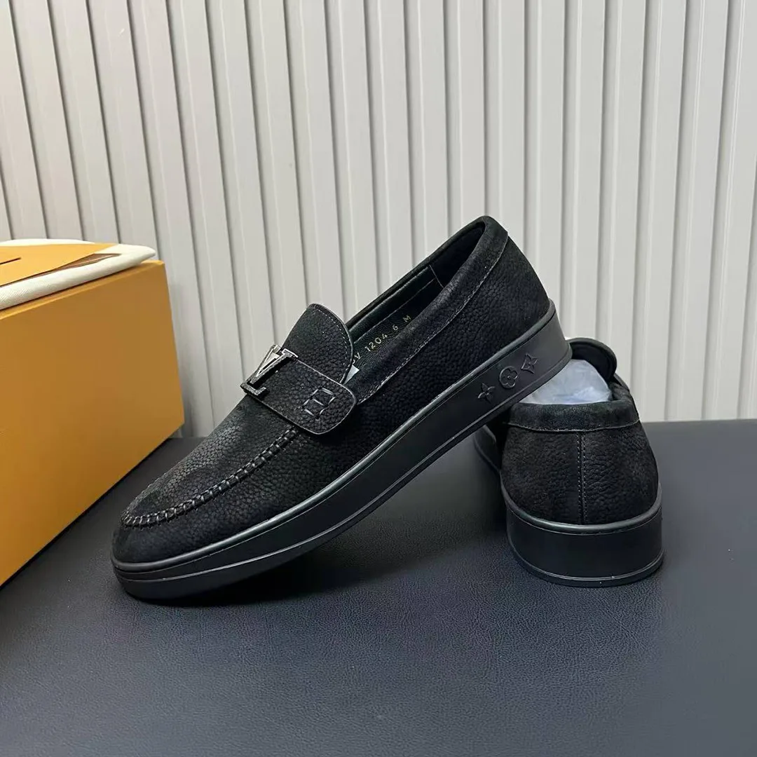 1AHQM3 L.V Resort Loafer Grained Nubuck Calf Leather