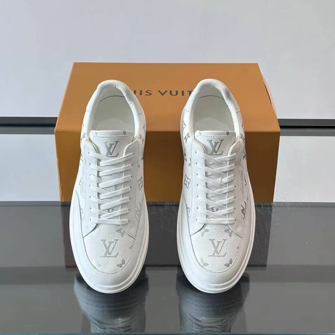 1AJQE8 Beverly Hills Sneaker Monogram Grained Calf Leather Plain Calf Leather