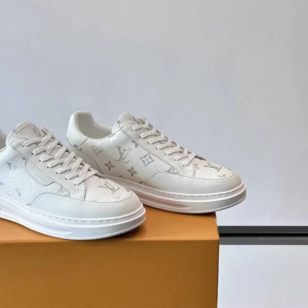 1AJQE8 Beverly Hills Sneaker Monogram Grained Calf Leather Plain Calf Leather
