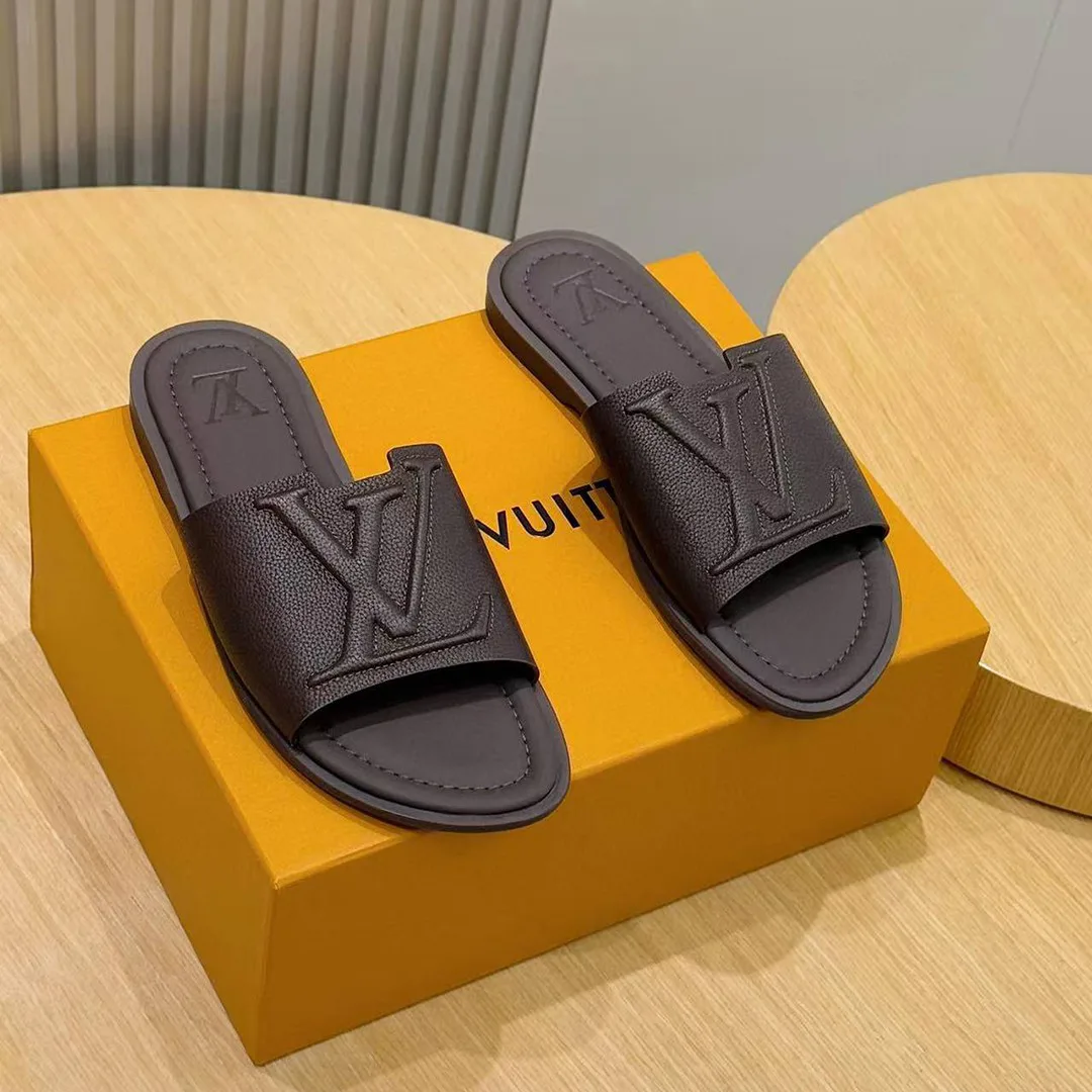 1AJVBG L.V Portofino Mule Grained Calf Leather
