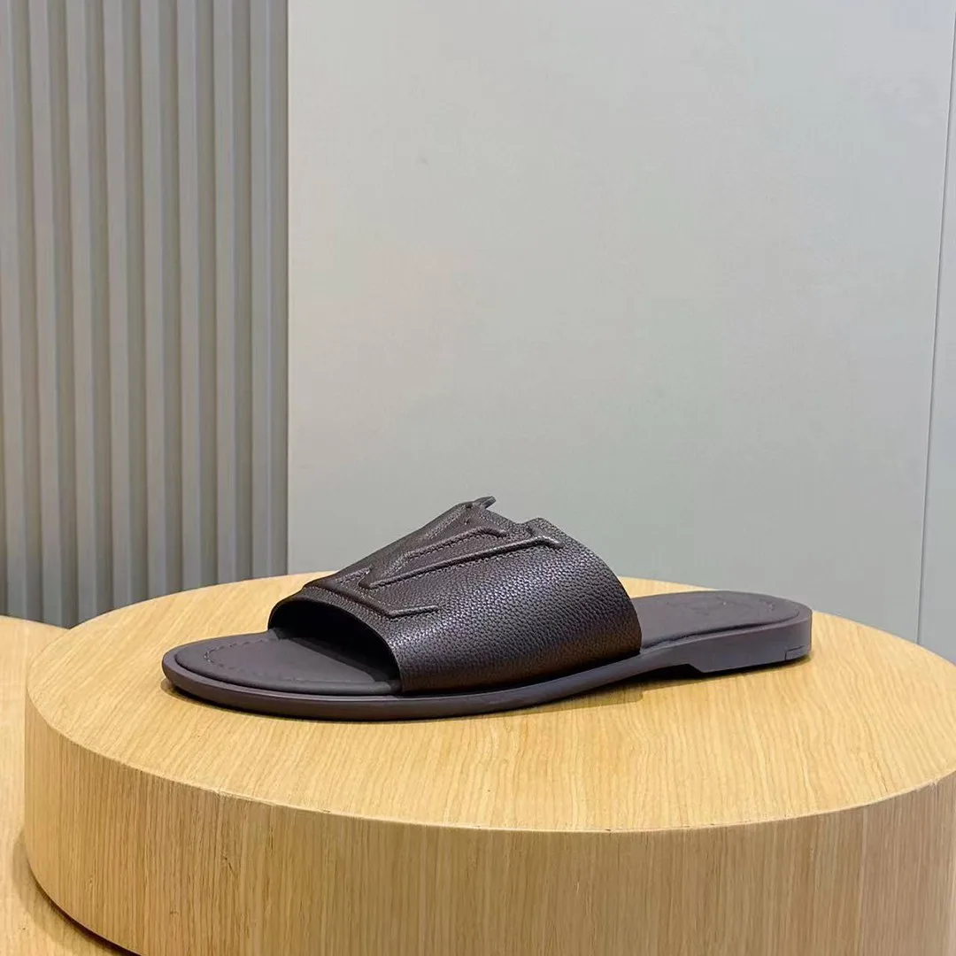 1AJVBG L.V Portofino Mule Grained Calf Leather