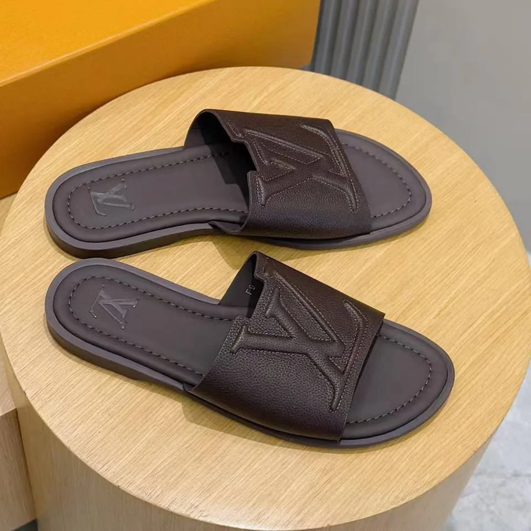 1AJVBG L.V Portofino Mule Grained Calf Leather