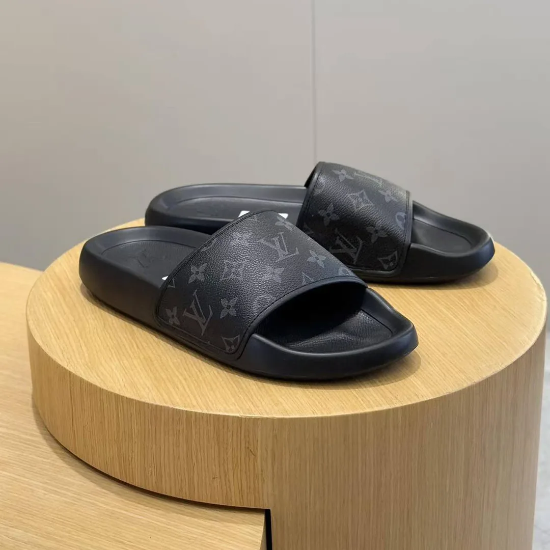 1AANNM L.V Waterfront Mule Monogram Rubber