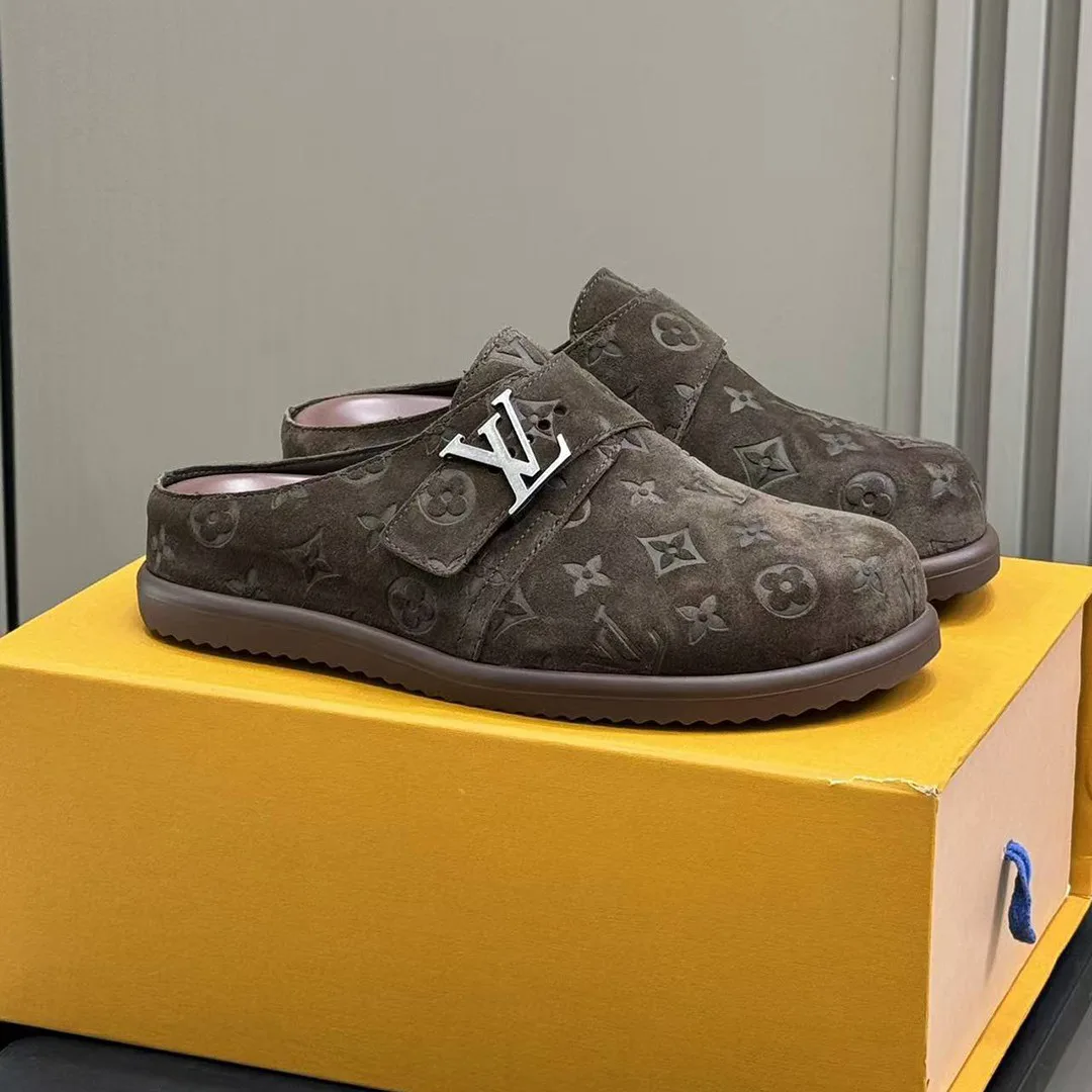 1AHQQ9 Easy Mule Monogram-embossed Suede Calf Leather