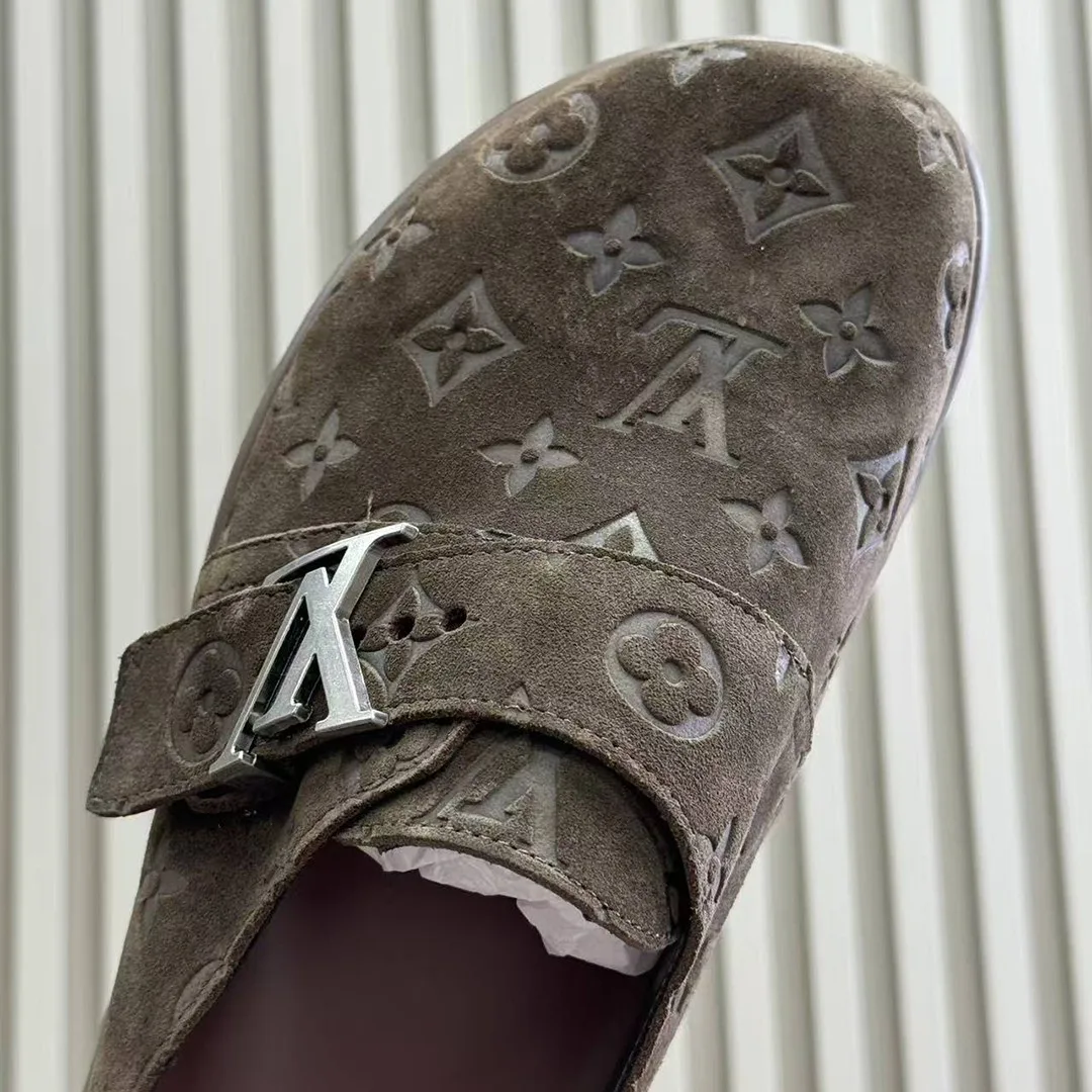 1AHQQ9 Easy Mule Monogram-embossed Suede Calf Leather