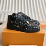 1AGZE3 L.V x TM L.V Trainer Sneaker Murakami Multicolored Monogram Grained Calf Leather - 1ACP1N 2 1AGZE3 L.V x TM L.V Trainer Sneaker Murakami Multicolored Monogram Grained Calf Leather