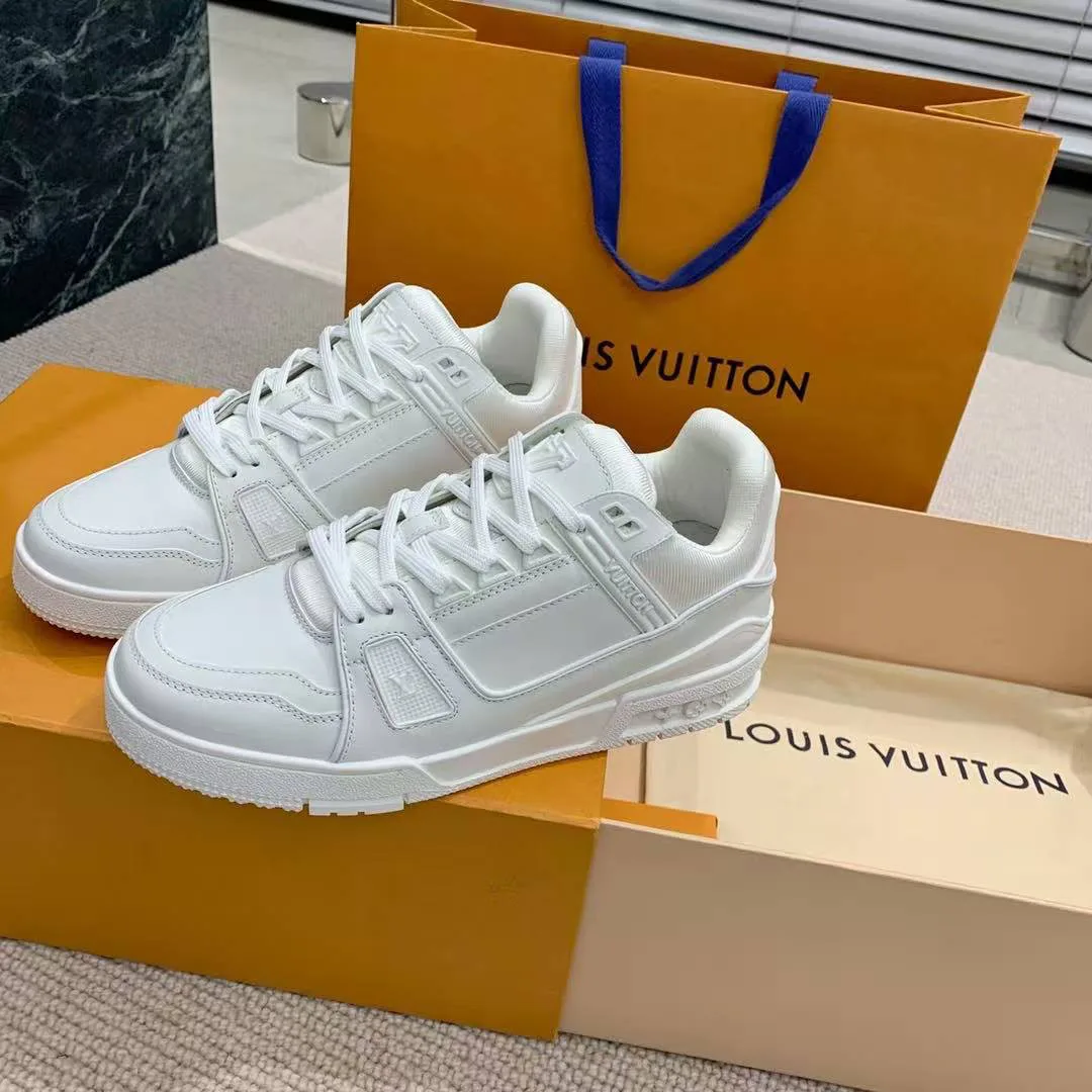 1AC29Q L.V Trainer Sneaker Monogram Calf Leather