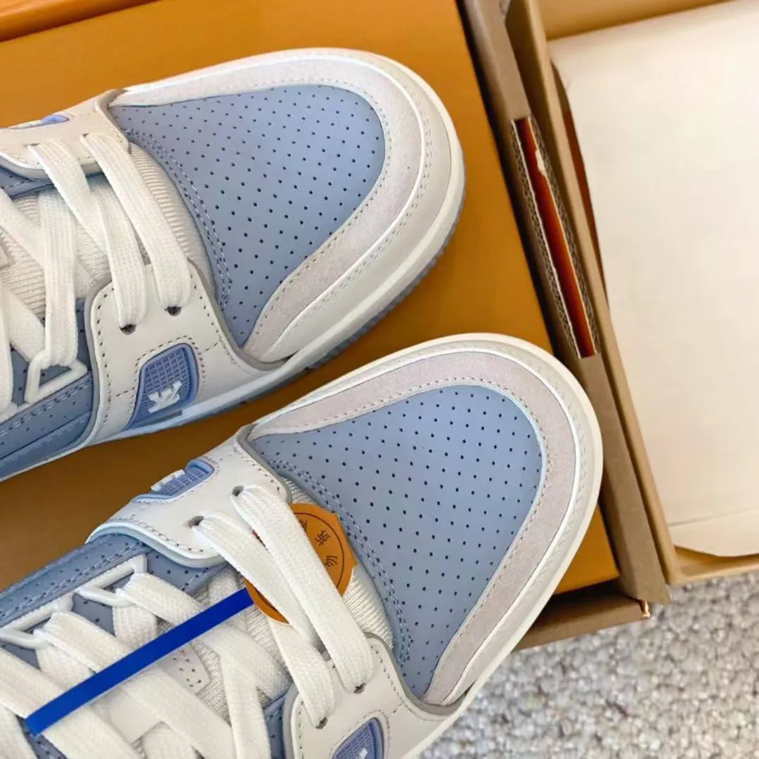 1AHWRZ L.V Trainer Sneaker Perforated Calf Leather