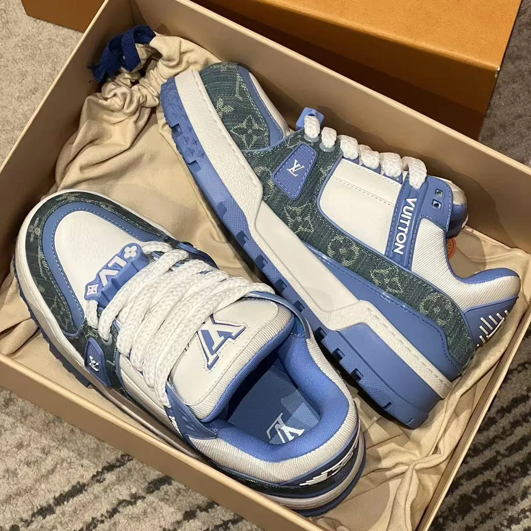 1AGZC4 L.V Trainer Maxi Sneaker Monogram Denim