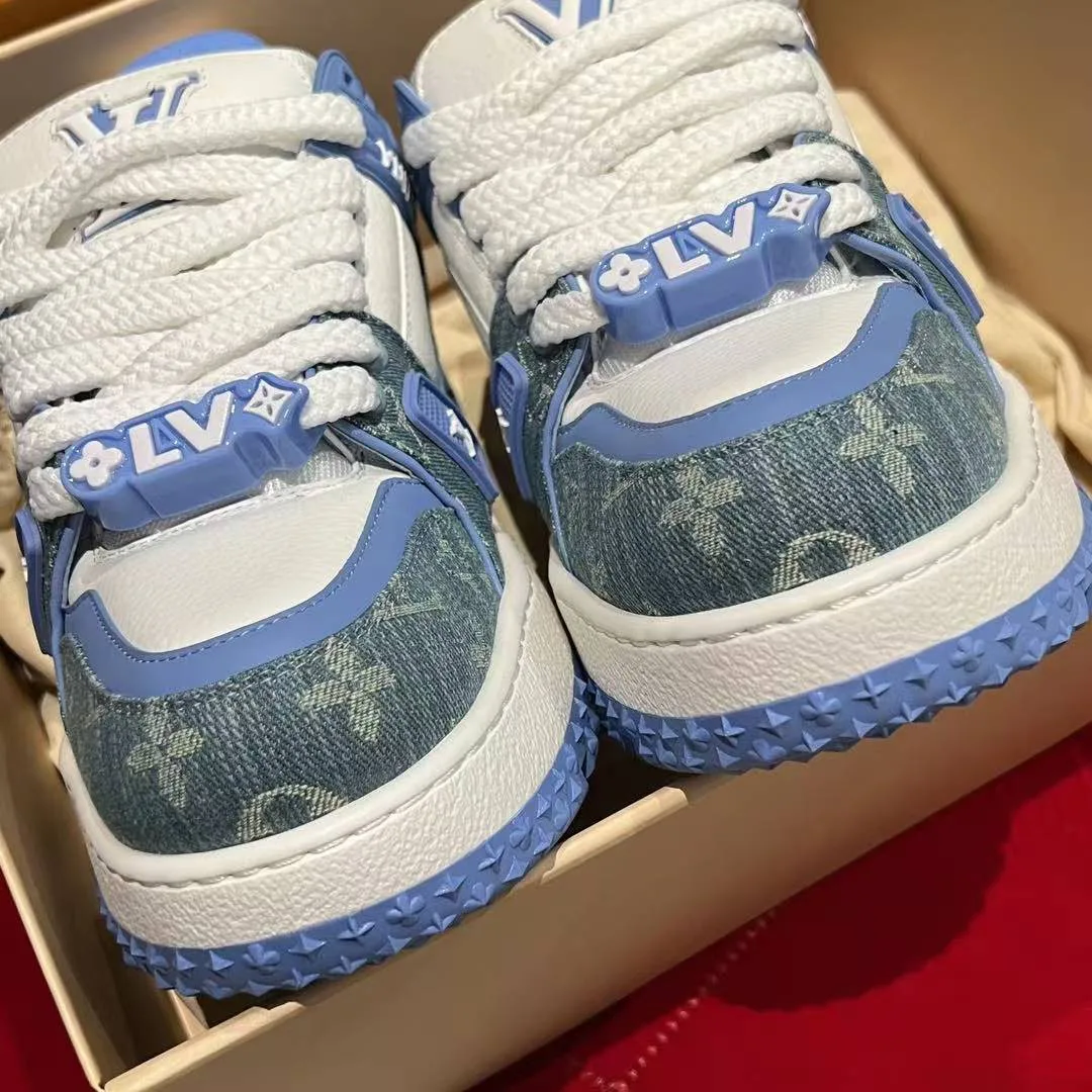 1AGZC4 L.V Trainer Maxi Sneaker Monogram Denim