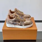 1AJCLF L.V Trainer Sneaker Metallic Leather Copper - 1AGZC4 1 1AJCLF L.V Trainer Sneaker Metallic Leather Copper