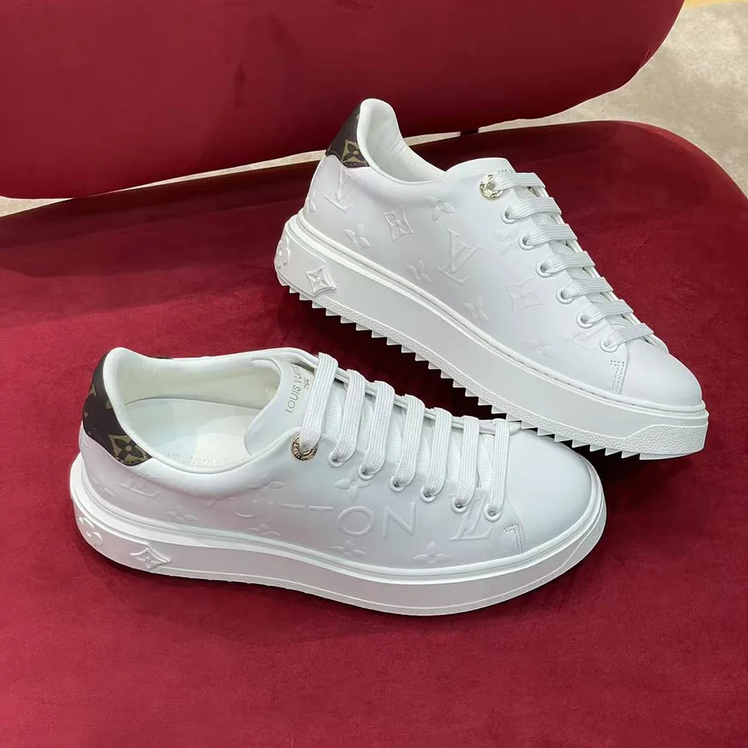 1AAP6H Time Out Sneaker Debossed Calf Leather and Recycled Monogram Nylon