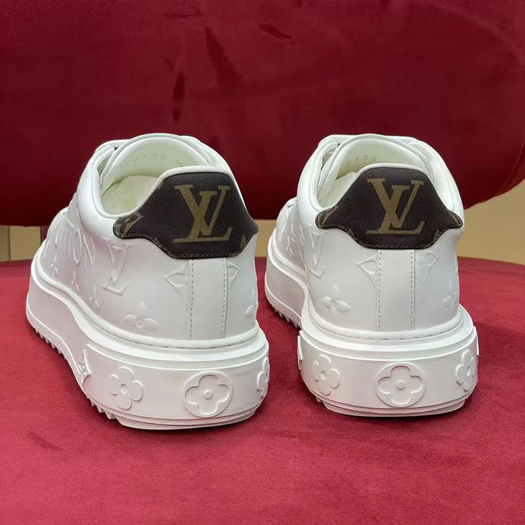 1AAP6H Time Out Sneaker Debossed Calf Leather and Recycled Monogram Nylon