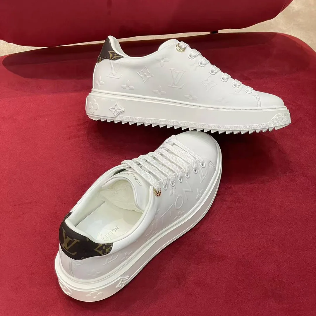 1AAP6H Time Out Sneaker Debossed Calf Leather and Recycled Monogram Nylon