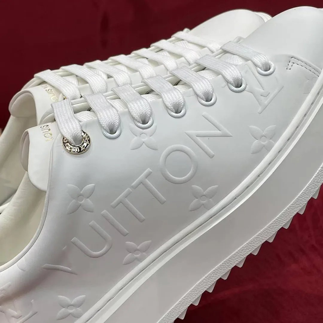 1AAP6H Time Out Sneaker Debossed Calf Leather and Recycled Monogram Nylon