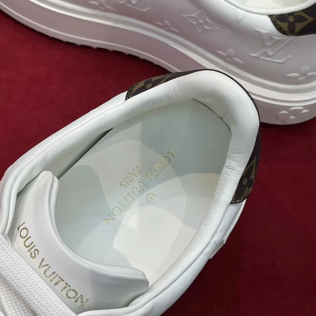 1AAP6H Time Out Sneaker Debossed Calf Leather and Recycled Monogram Nylon