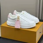 1AGUXJ Time Out Sneaker Monogram Denim Plain Calf Leather - 1AGUX8 1 1AGUXJ Time Out Sneaker Monogram Denim Plain Calf Leather