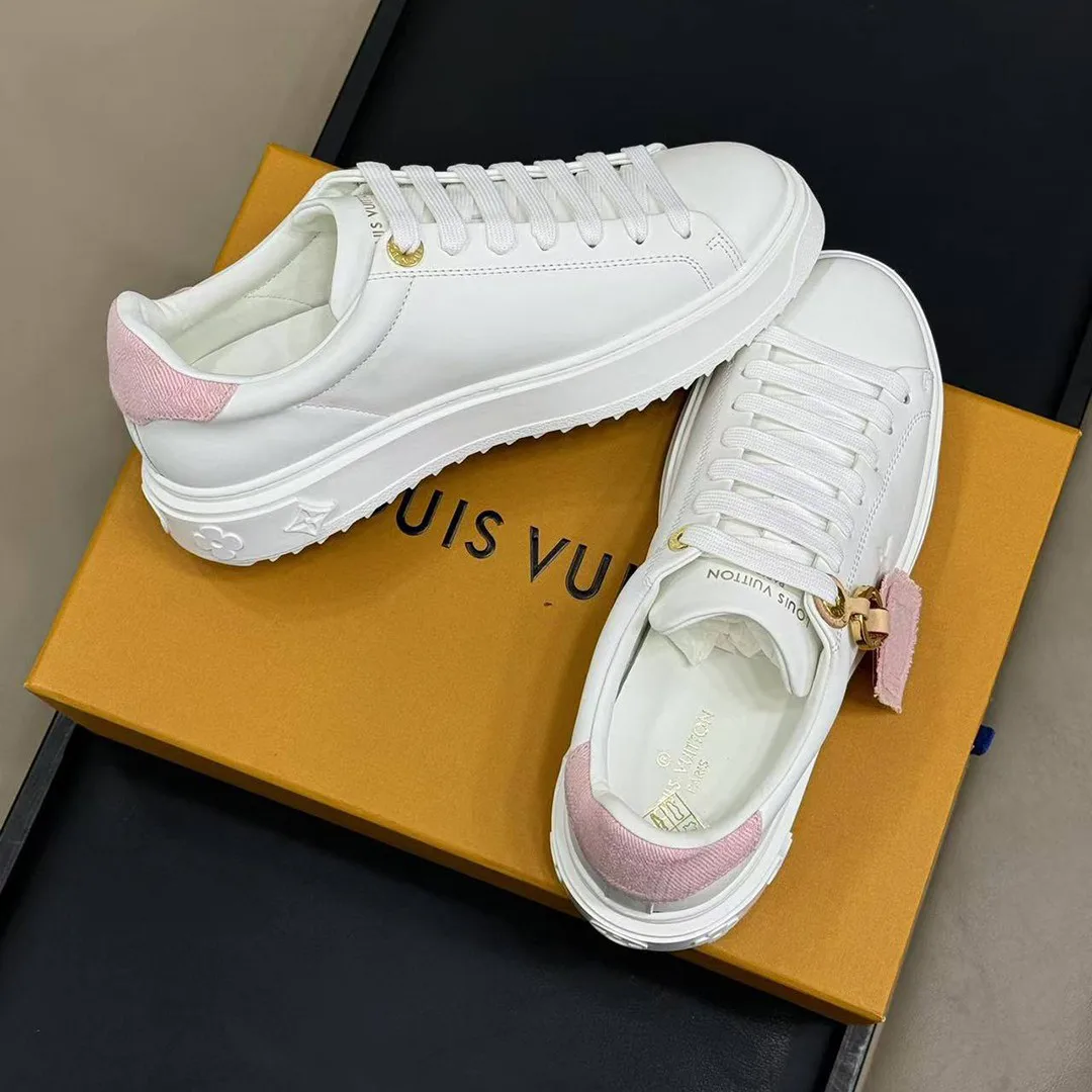 1AGUXJ Time Out Sneaker Monogram Denim Plain Calf Leather