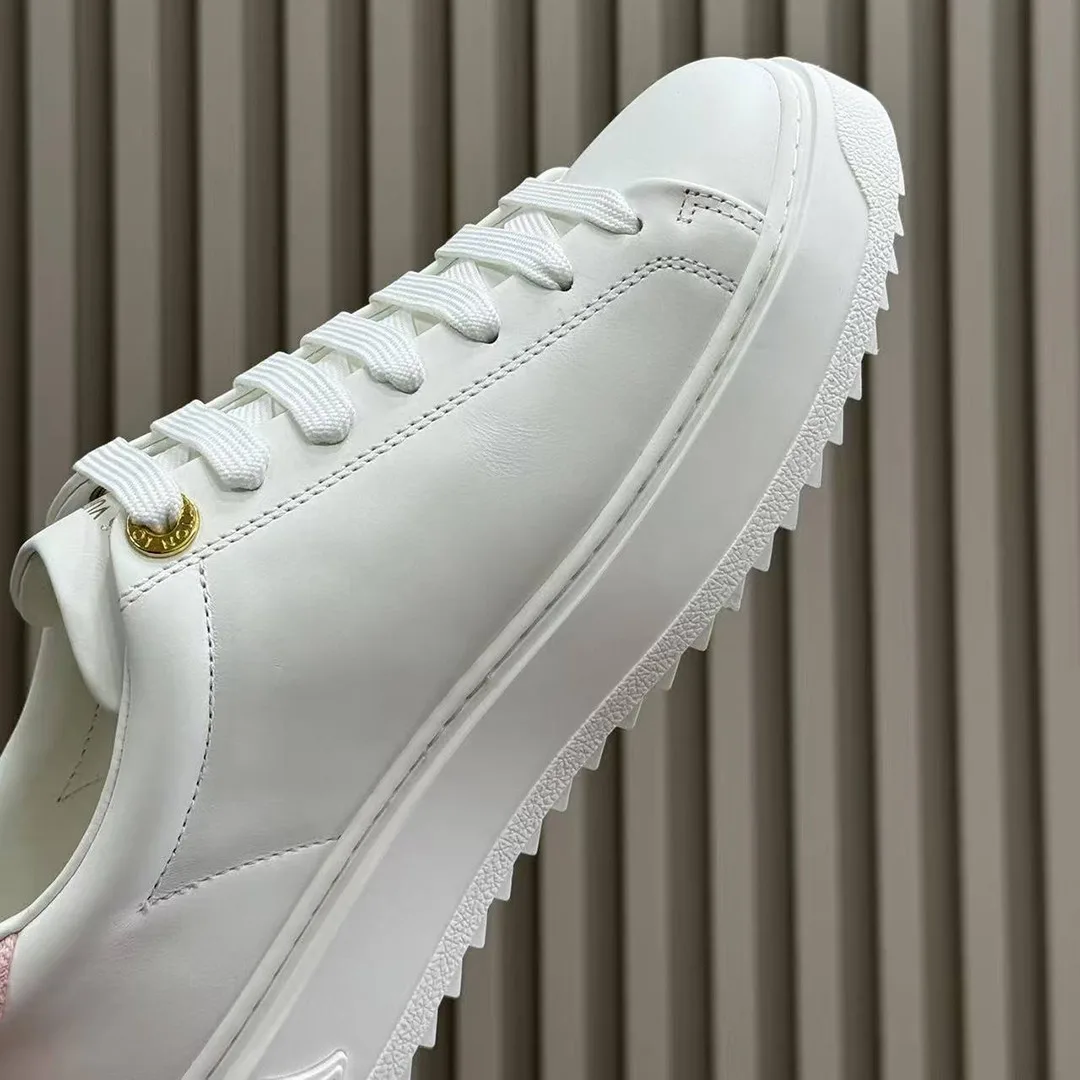 1AGUXJ Time Out Sneaker Monogram Denim Plain Calf Leather