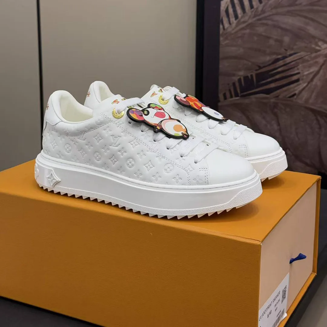 1AGZGT L.V x TM Time Out Sneaker Takashi Murakami Monogram Calf Leather