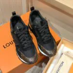 1A3CVX Run Away Sneaker Calf Leather and Patent Monogram Canvas - 1AGUWS 1 1A3CVX Run Away Sneaker Calf Leather and Patent Monogram Canvas