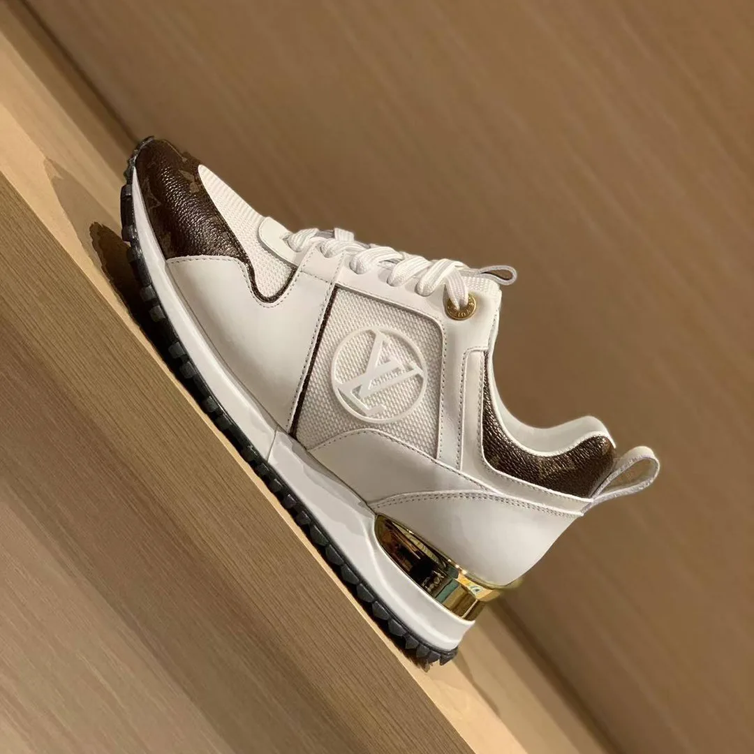 1A4XNQ Run Away Sneaker Calf Leather and Patent Monogram Canvas