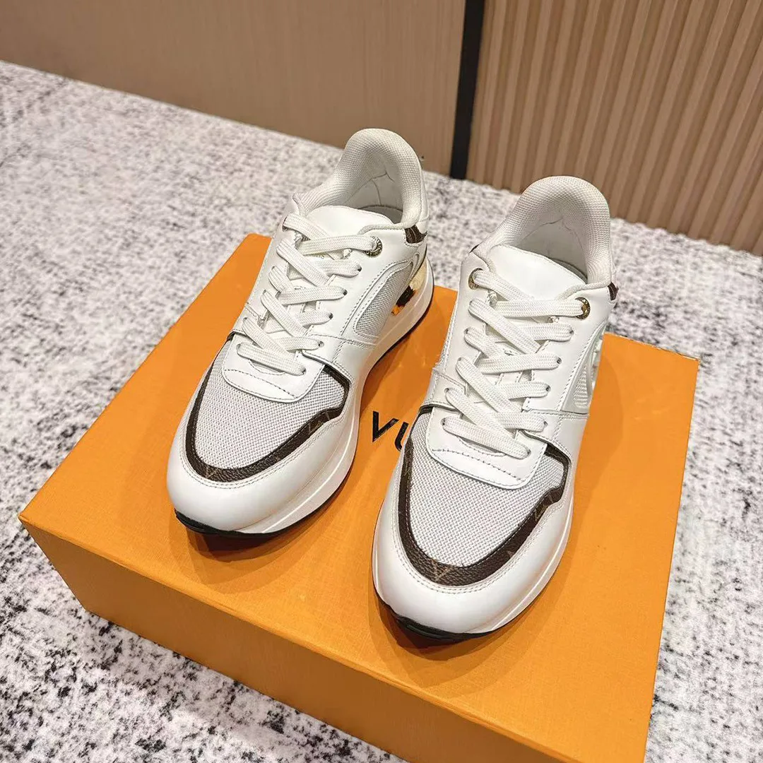 1ACPAH Neo Run Away Sneaker Calf Leather and Patent Monogram Canvas
