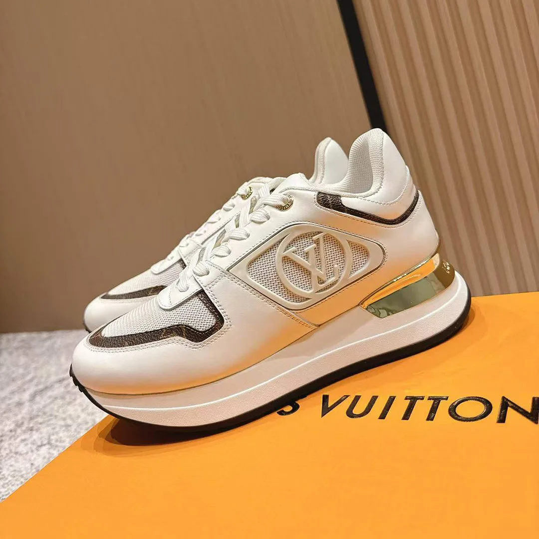 1ACPAH Neo Run Away Sneaker Calf Leather and Patent Monogram Canvas