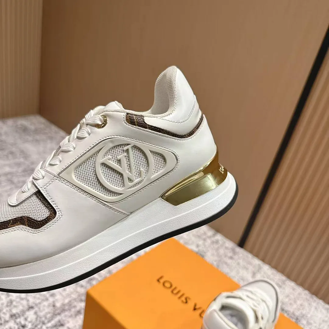 1ACPAH Neo Run Away Sneaker Calf Leather and Patent Monogram Canvas