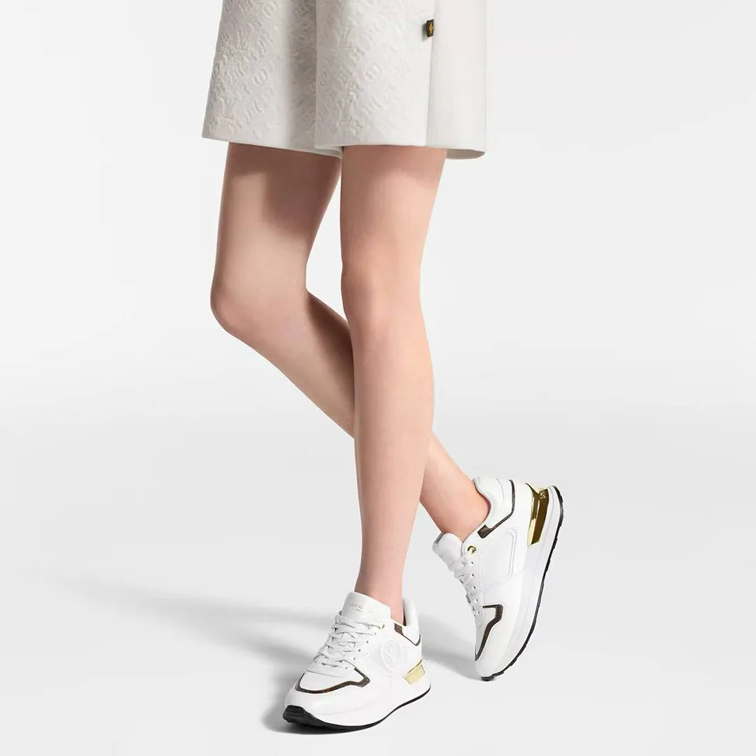 1ACPAH Neo Run Away Sneaker Calf Leather and Patent Monogram Canvas