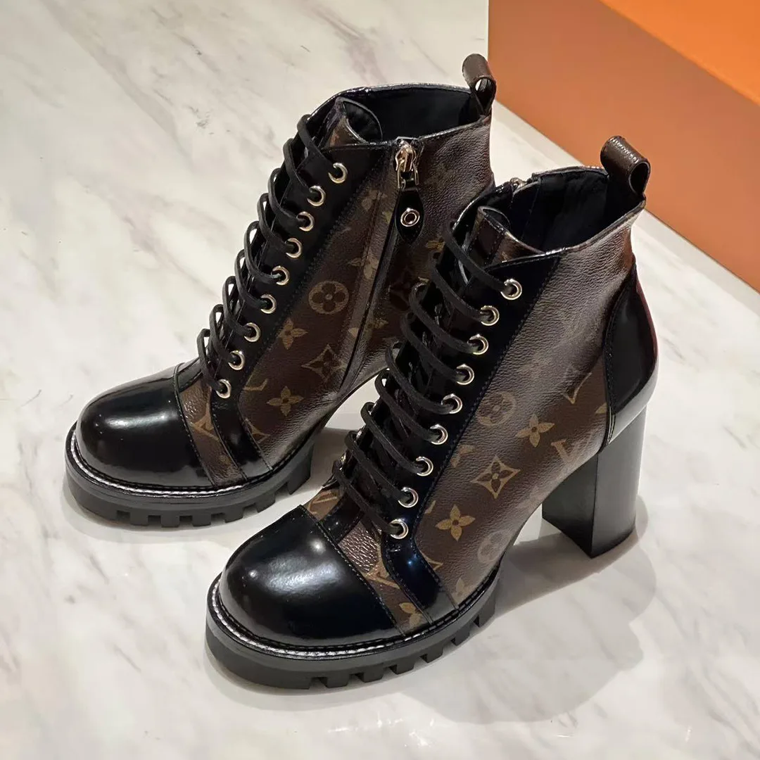 1A2Y7W Star Trail Ankle Boot Patent Monogram Canvas