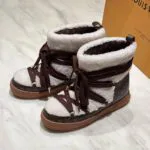 1AIV31 L.V Cloud Lace-Up Ankle Boot Sneaker Shearling Monogram Canvas - 1AICWO 1 1AIV31 L.V Cloud Lace-Up Ankle Boot Sneaker Shearling Monogram Canvas
